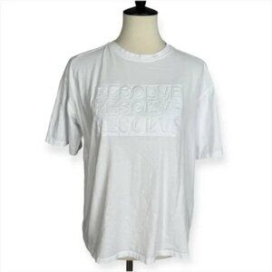 Dazy Shein Resolve‎ Graphic Embossed Cotton T-Shirt Short Sleeve Tee Sz M *note